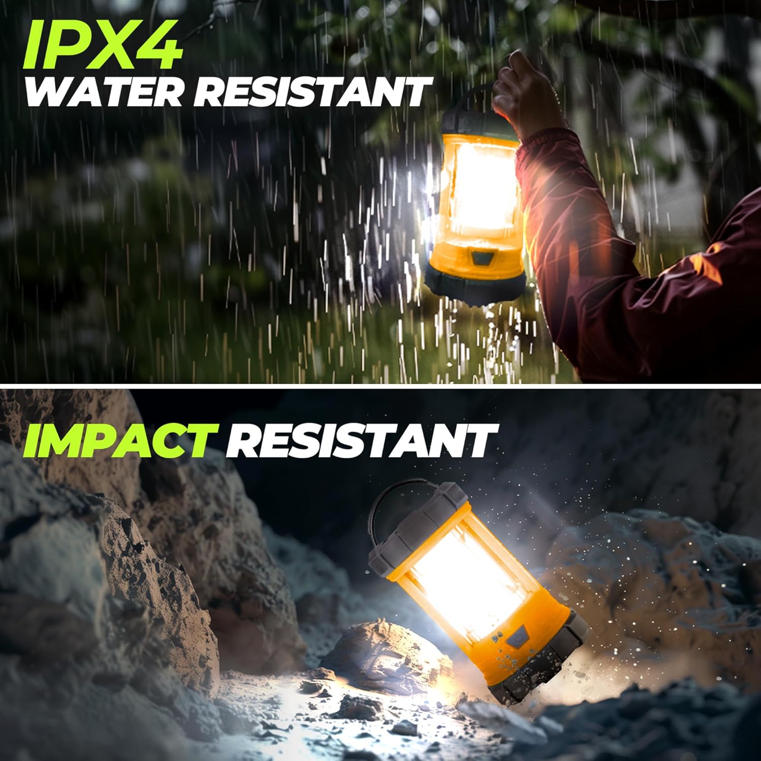 Rechargeable Camping Lantern, 3000LM 5 Light Modes Camping Light 4400 Capacity Phone Charger LED