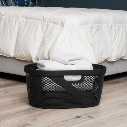 Mind Reader 40L Ventilated Laundry Baskets, Lightweight Clothes Hamper with Cutout Handles for