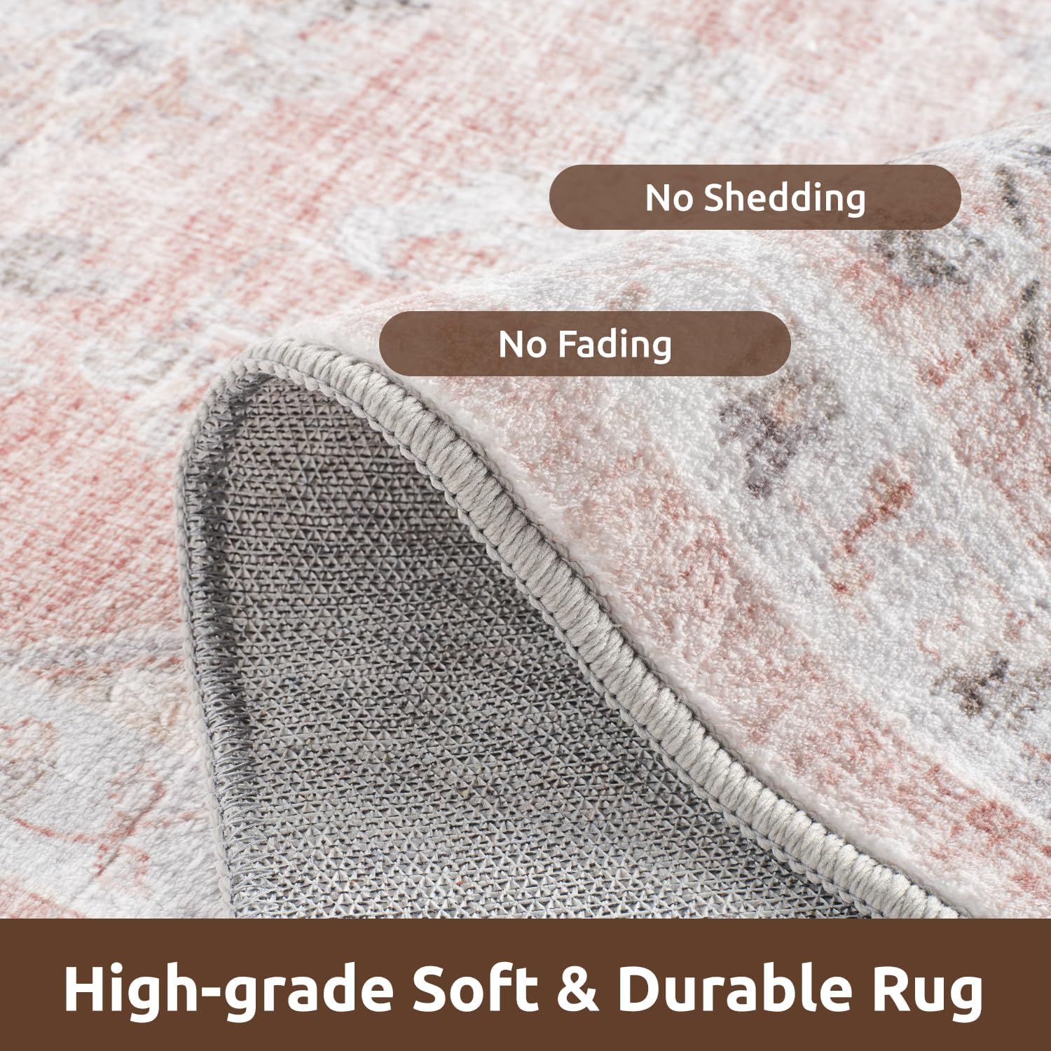 AMOAMI-2X10 Runner Rug-Washable Runners for Hallways-Soft Non Slip Bedside Rugs for Bedroom-Vintage