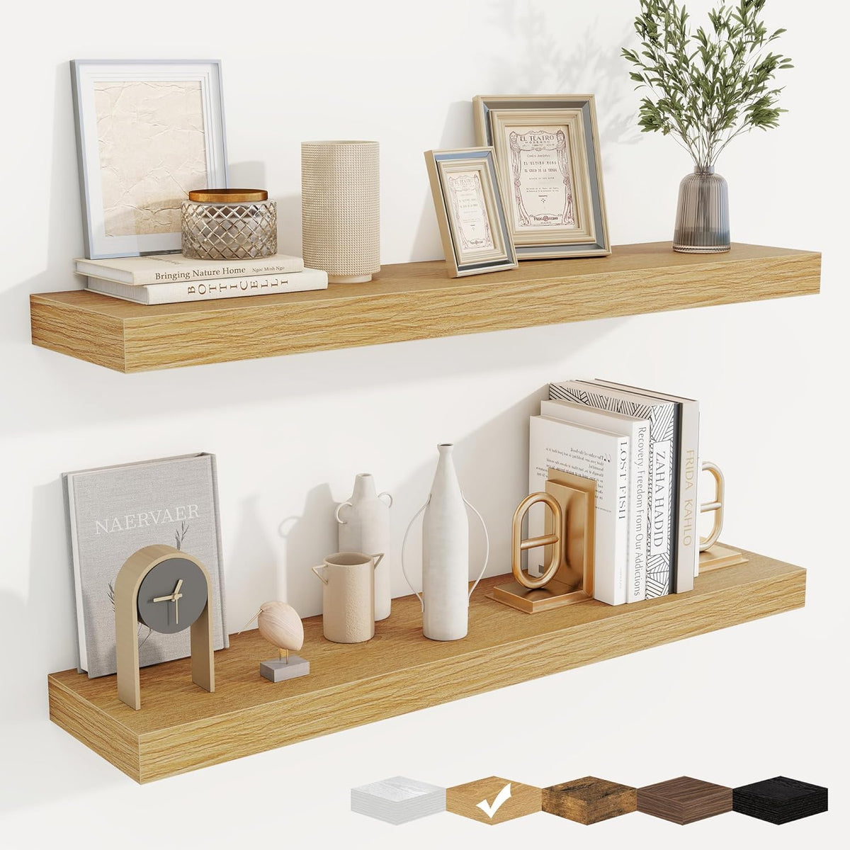 fuqing Floating Shelves for Wall, Bathroom Shelf Wall Mounted for Storage, Shelves with Invisible