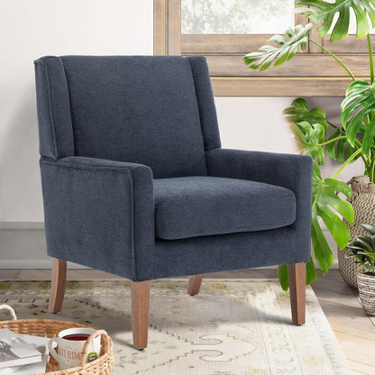 COLAMY Modern Wingback Living Room Chair, Upholstered Fabric Accent Armchair, Single Sofa Chair