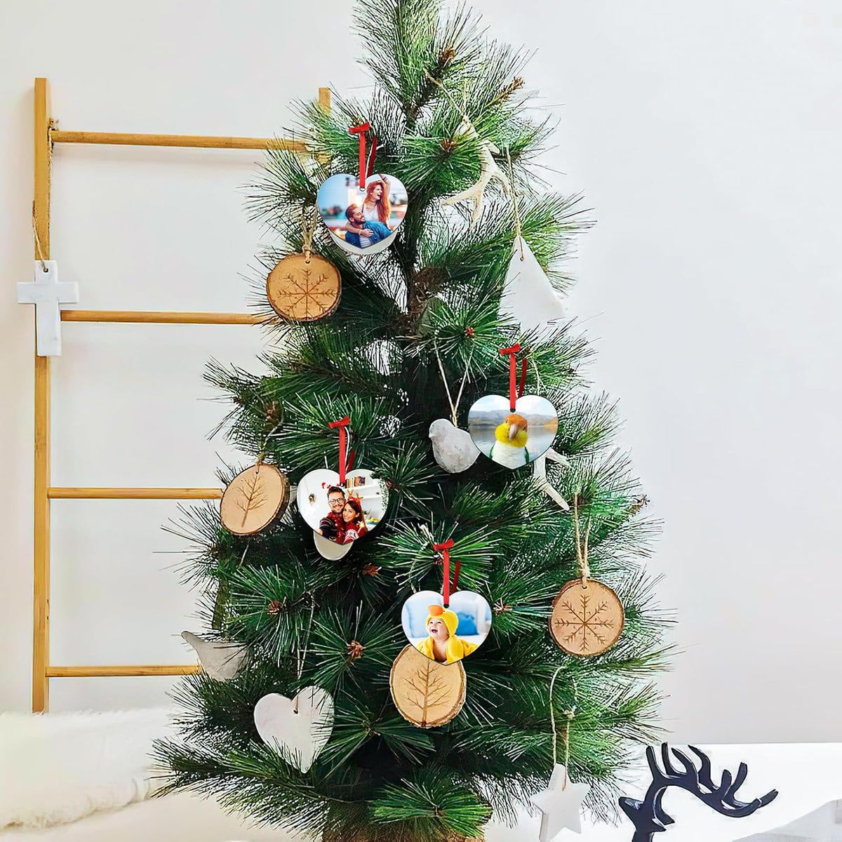 Personalized Christmas Ornaments 2025 Wood Custom Picture Text Hanging Ornament Customized