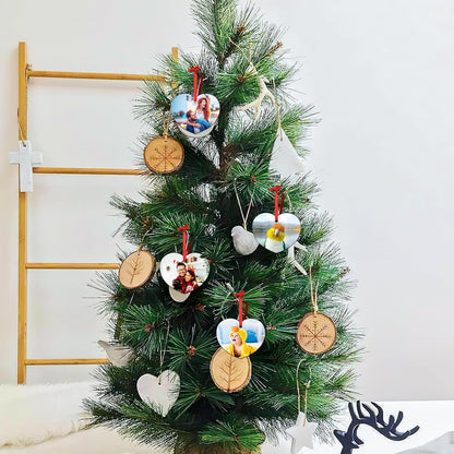 Personalized Christmas Ornaments 2025 Wood Custom Picture Text Hanging Ornament Customized
