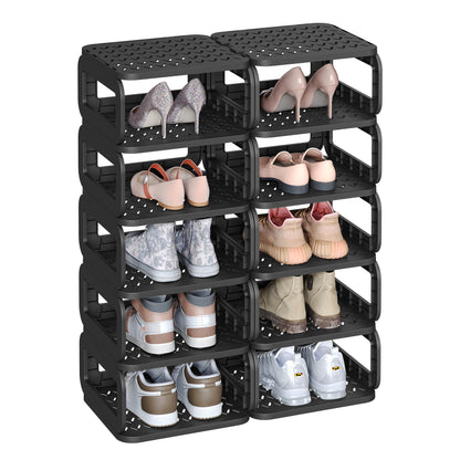 SONGMICS Shoe Rack, Shoe Organizer, 12 Shelves, Shoe Storage, Narrow Shoe Shelf, Open Shelf for