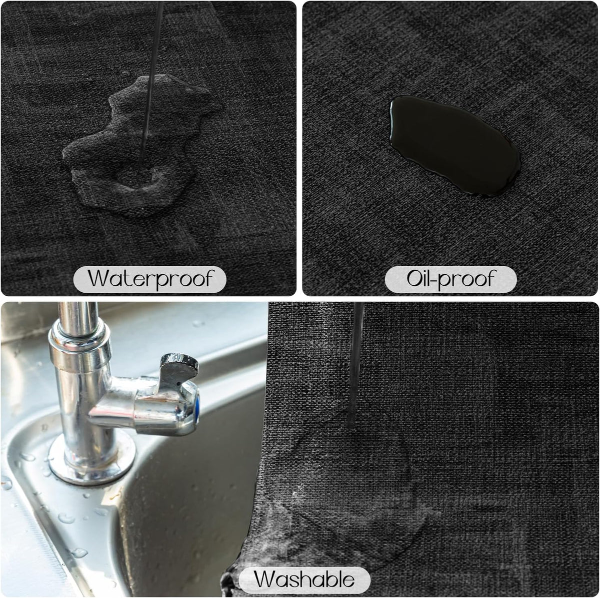 Romanstile Reversible Vinyl Placemats Set of 4, Faux Leather 100% Waterproof Oil-Proof Wipeable