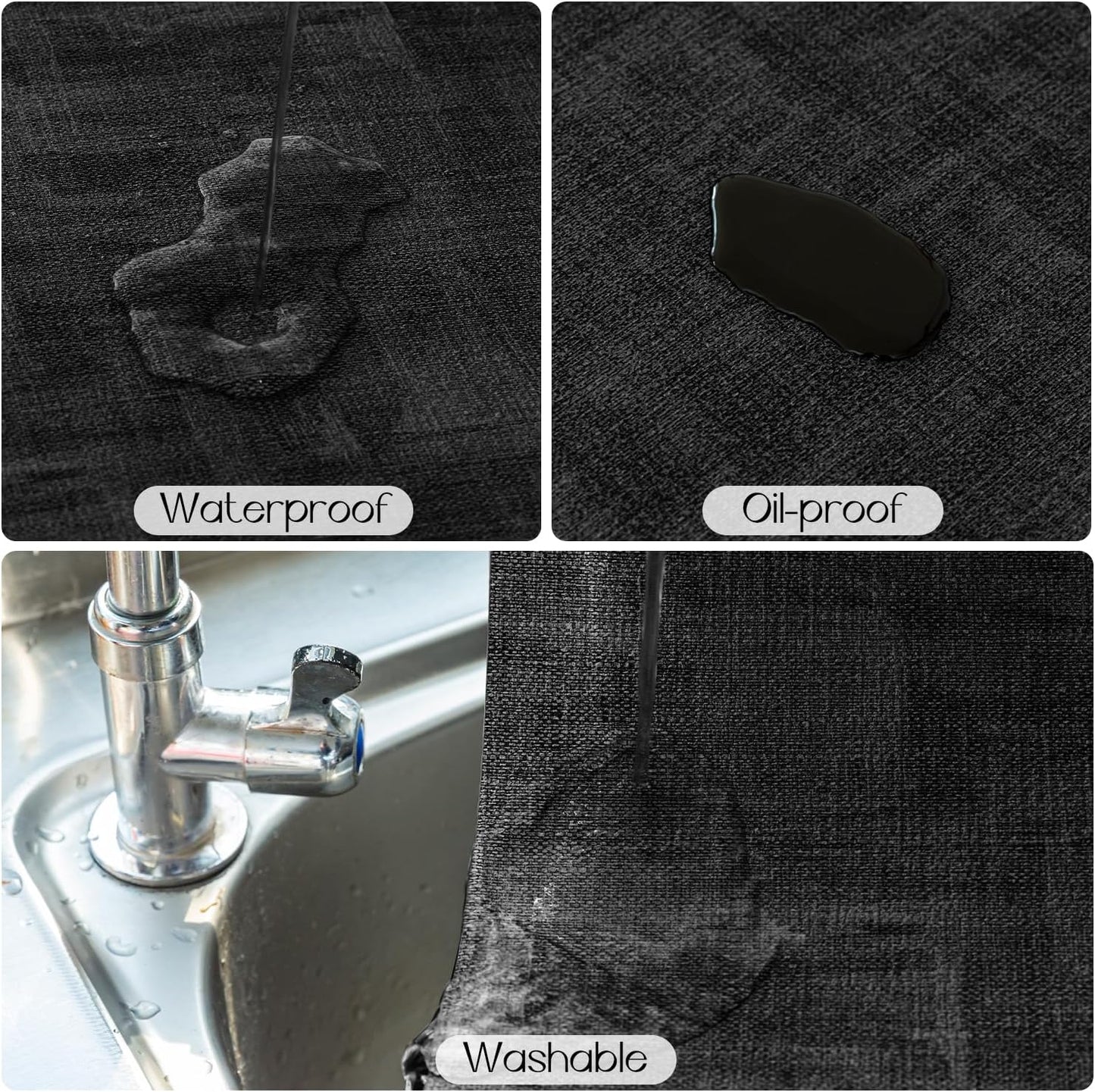Romanstile Reversible Vinyl Placemats Set of 8, Faux Leather 100% Waterproof Oil-Proof Wipeable