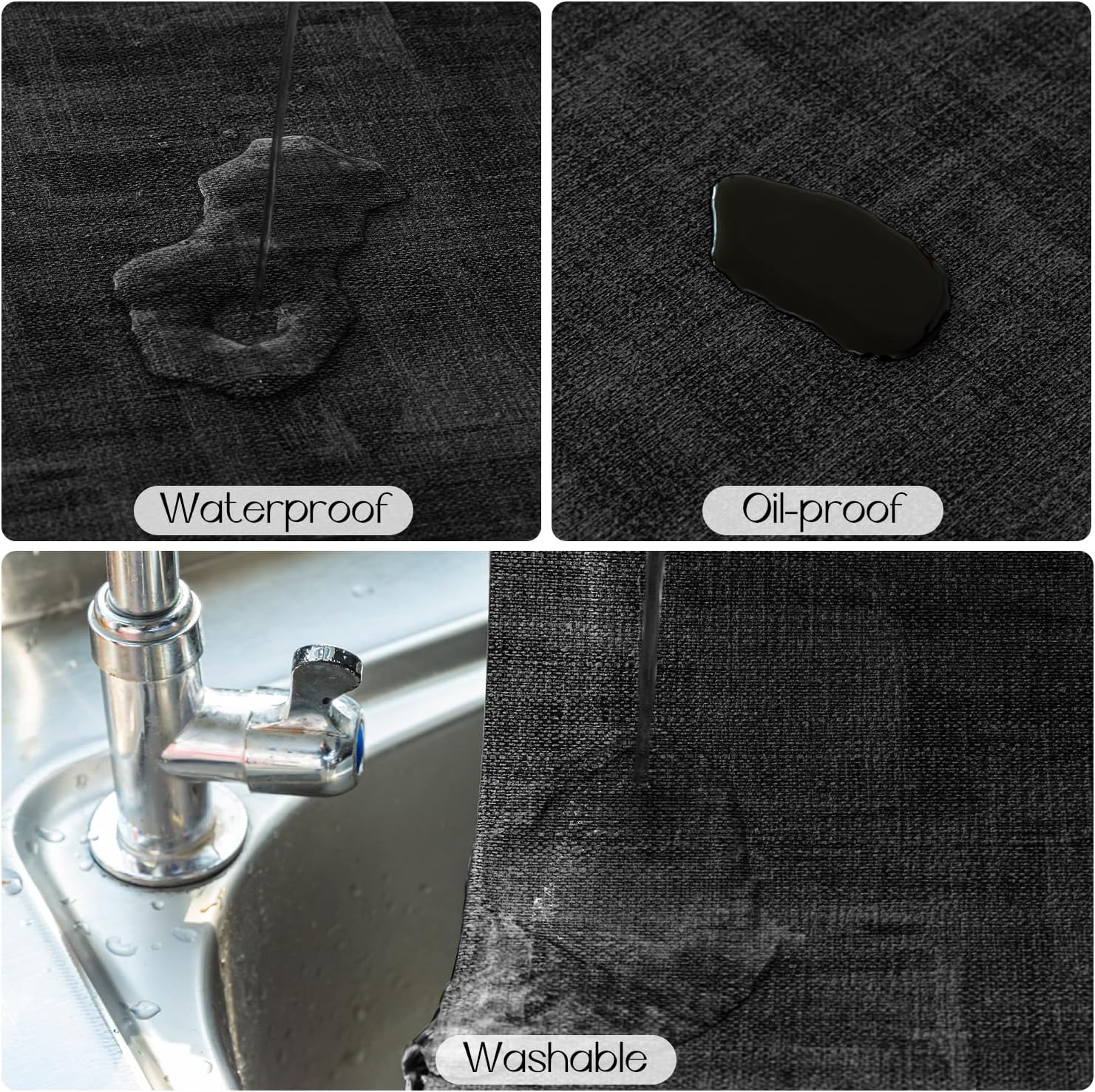 Romanstile Reversible Vinyl Placemats Set of 8, Faux Leather 100% Waterproof Oil-Proof Wipeable