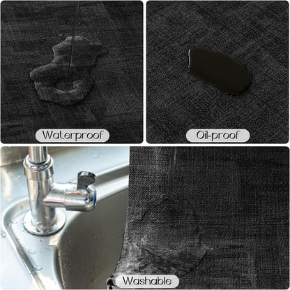 Romanstile Reversible Vinyl Placemats Set of 8, Faux Leather 100% Waterproof Oil-Proof Wipeable