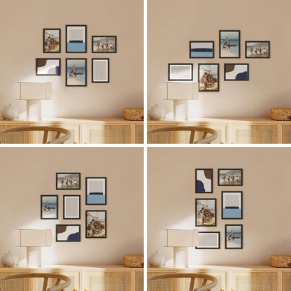 HAUS AND HUES Black Oak Wood Gallery Wall Tabletop Frames Made with Real American Oak and