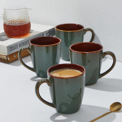 Coffee Mug 16 oz, Ceramic Coffee Mugs Set of 4, Reactive Glaze Mug for Latte/Tea/Cappuccino, Large