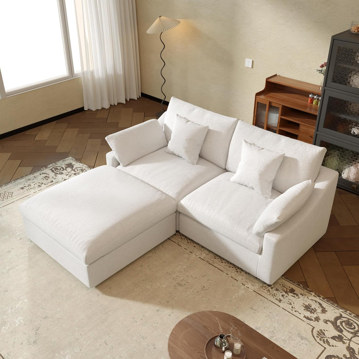 JACH Sectional Couches for Living Room, Cloud Sectional Couch with Deep Seat, Love Seat Modular