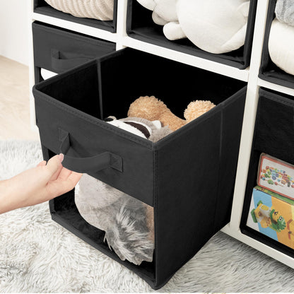 STORAGEIDEAS Storage Bins with Clear Window, 11x11 Storage Cubes, Collapsible Cube Storage Box