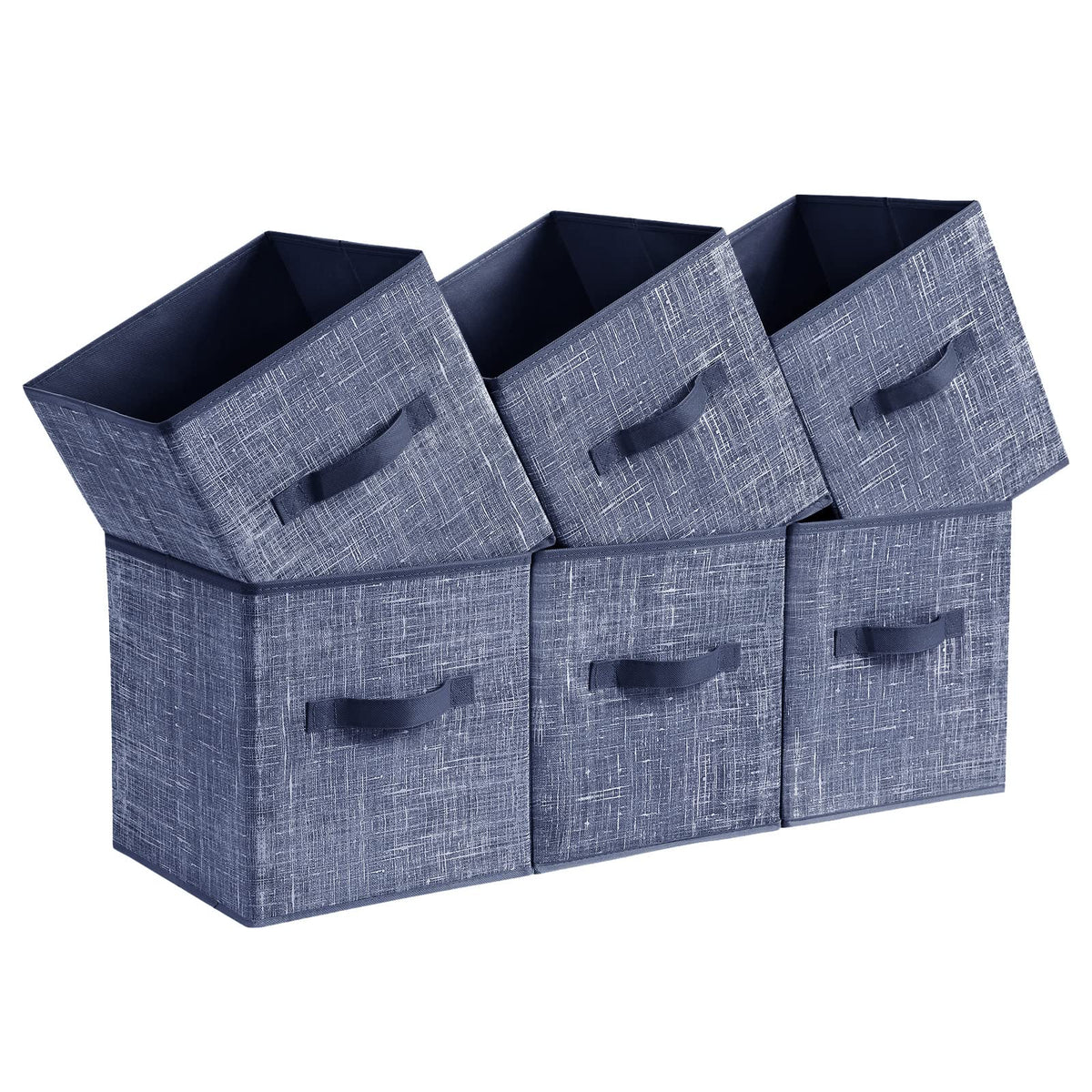 SONGMICS Storage Cubes, Set of 6, 11-Inch Foldable Closet Organizers