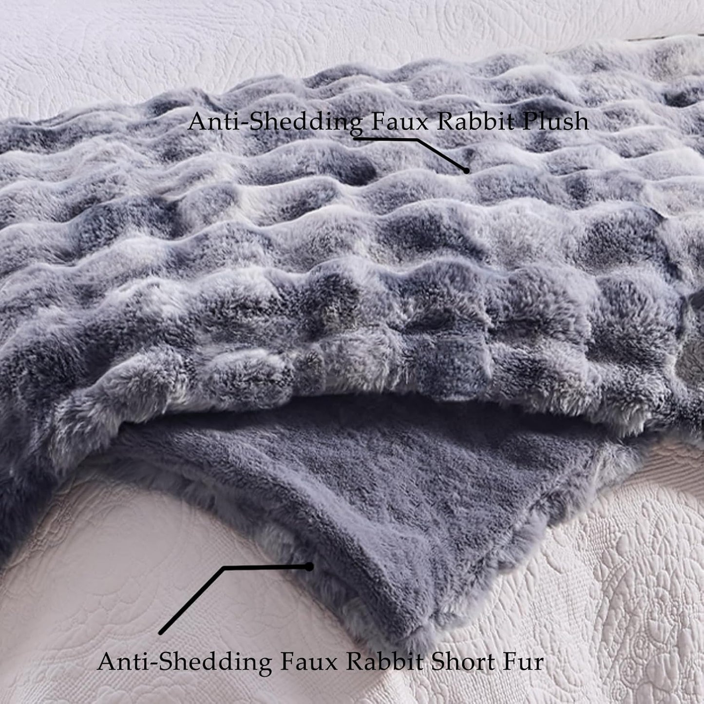 BENVWE Fluffy Faux Fur Throw Blanket for Couch - Soft, Plush, Thick, Cozy, Fuzzy Luxury Minky