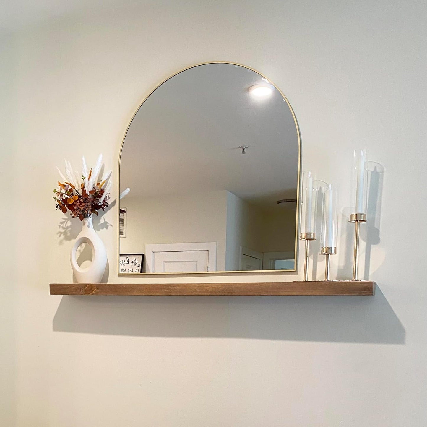 joelsantiques - 54 Inch Wooden Floating Shelves for Wall - 54x6x2 in - Made of Natural Wood - Long