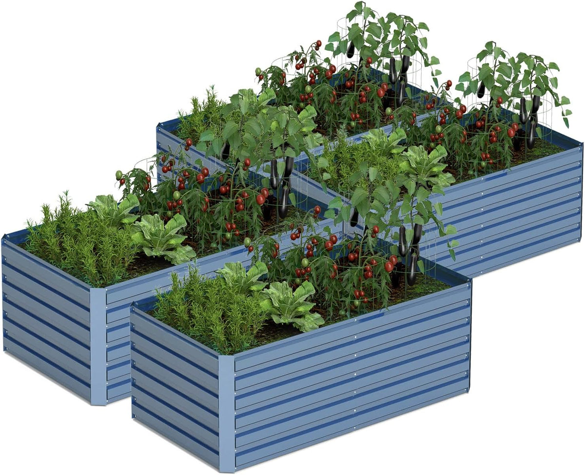 6x3x2 ft Raised Garden Bed, Large Metal Planter Raised Beds, Planters for Outdoor Plants for