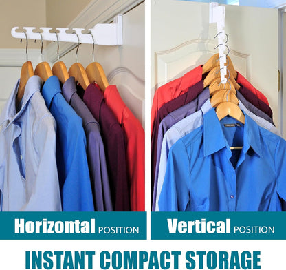 Wonder Hanger Over The Door 2-Pack Organizer for Clothes Hangers, Space-Saving Cascading Hanger