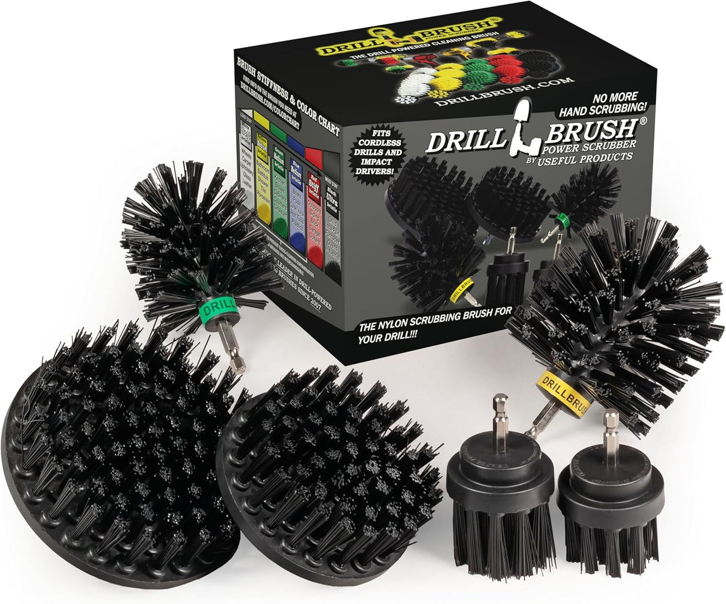 The Ultimate No-Wire Grill Brush Kit - BBQ Accessories - Drill Brush - Rust Remover - Cast Iron