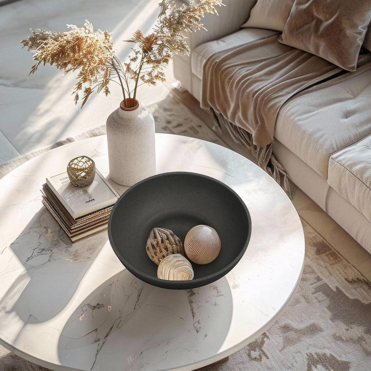Large Decorative Resin Bowl, Modern Handicraft Bowls for Home Decor, Decorative Fruit Bowl for