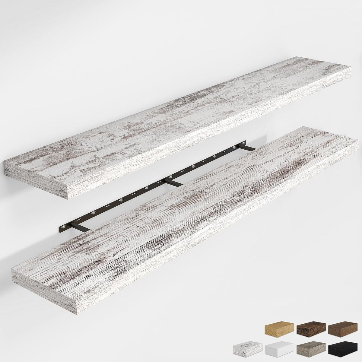 RICHFOCUS 72Inch Floating Shelves for Wall 2 Pack Shelves for Bedroom|Kitchen|Bathroom Wall Mounted