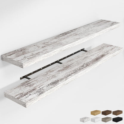 RICHFOCUS 72Inch Floating Shelves for Wall 2 Pack Shelves for Bedroom|Kitchen|Bathroom Wall Mounted