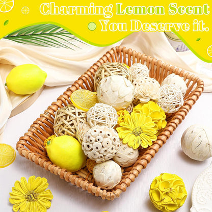 Riceshoot 2 Pack Decorative Balls Potpourri Bowl Filler Decor Natural Vase Bowl Filler Assorted