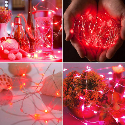 4-Pack Fairy Lights Battery Operated with Timer, 16FT 50 LED Waterproof Starry String Lights