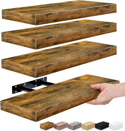 Sorbus Floating Shelves for Wall, Bathroom Shelves Wall Mounted for Kitchen, Bedroom, Living Room