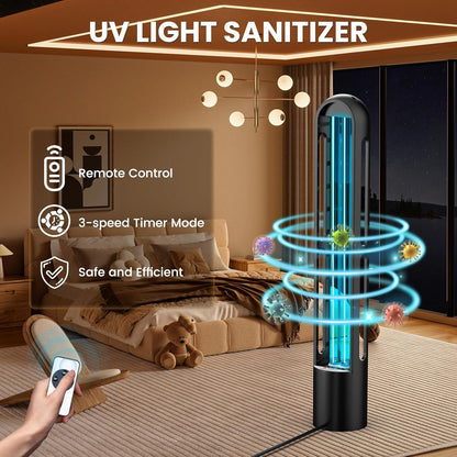 UV Light Sanitizer, Ultraviolet Lamp with Remote Control for Bed Bugs and Dust Mites, Home