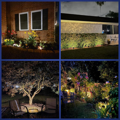 NYMPHY Solar Lights Outdoor Waterproof IP68, 56 LED 3 Lighting Modes Solar Powered Garden Yard Spot