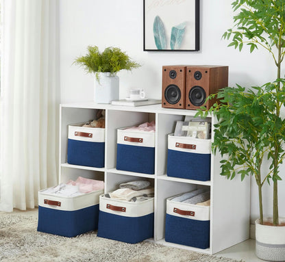 DECOMOMO Storage Bins Fabric Storage Baskets for Shelves, Linen Closet Organization Toys Nursery