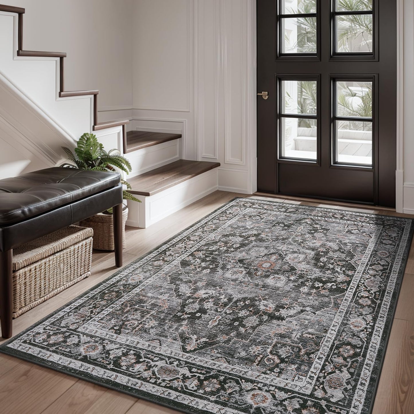 AMOAMI-3X5 Area Rug-Soft Washable Rugs for Living Room Bedroom -Non Slip Entryway Rug-Indoor