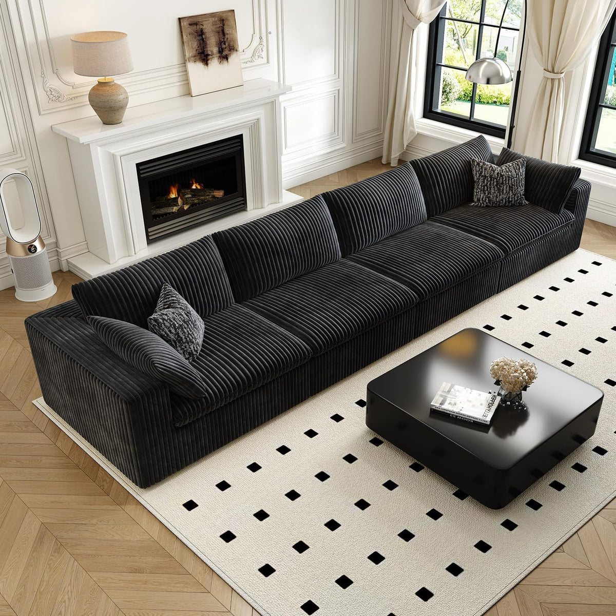 157.5" Cloud Couch Modular Sectional Sofa for Living Room,Modern Sofa with Deep Seat，4 Seater