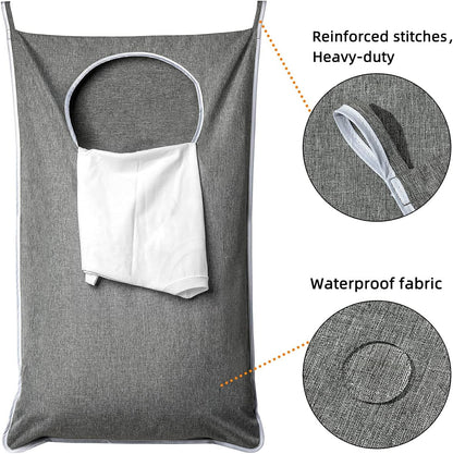 XL Hanging Laundry Hamper, Extra Large Tear-resistance Door Hamper with 2 Types Hooks for Dirty