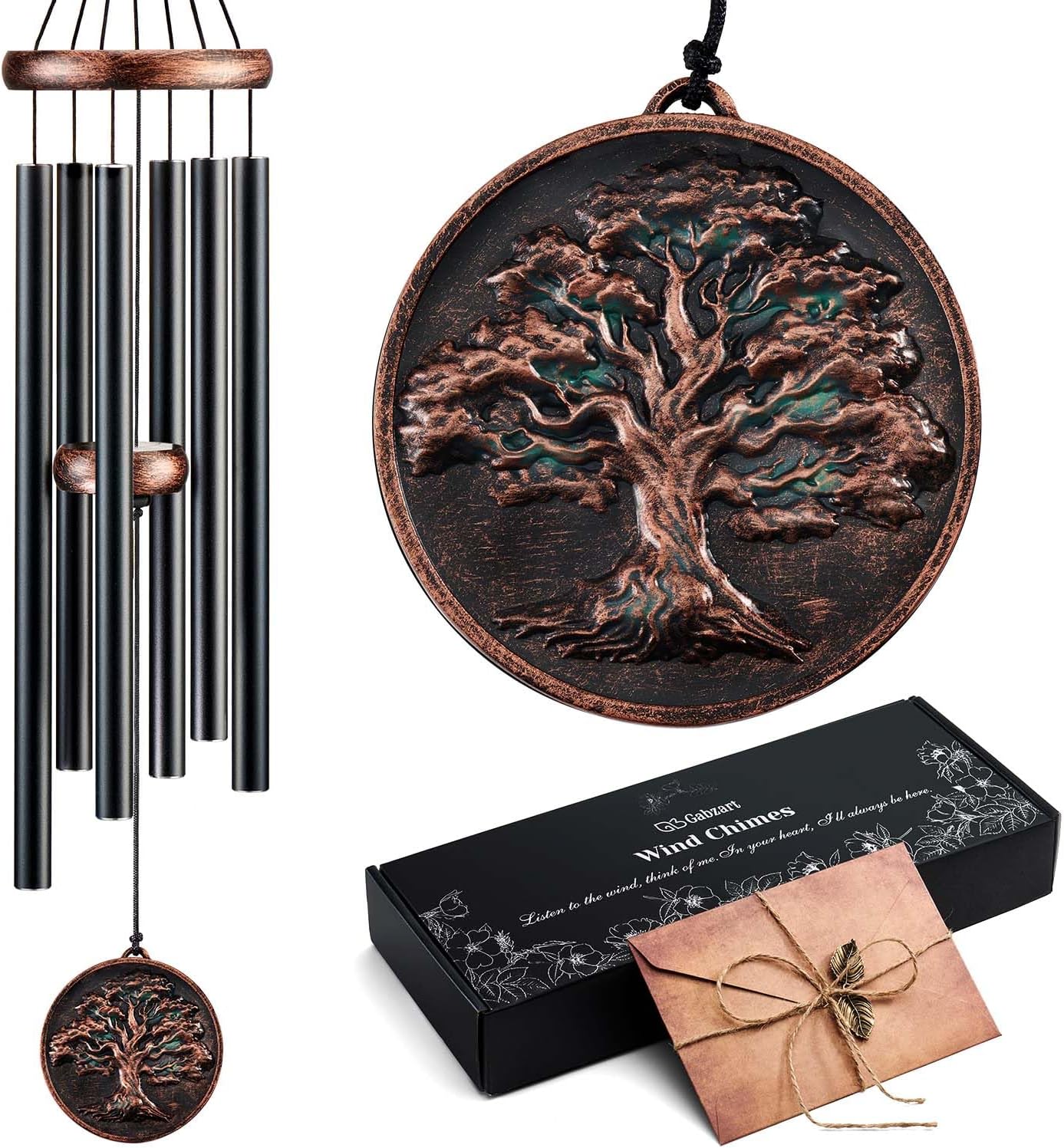 Wind Chimes for Outside, Tree of Life Deep Tone Vintage Wind Chime Outdoor Clearance