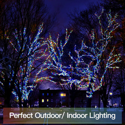 suddus 66ft 200 LED Outdoor String Lights, Multi Color Fairy Lights Battery Operated with Remote
