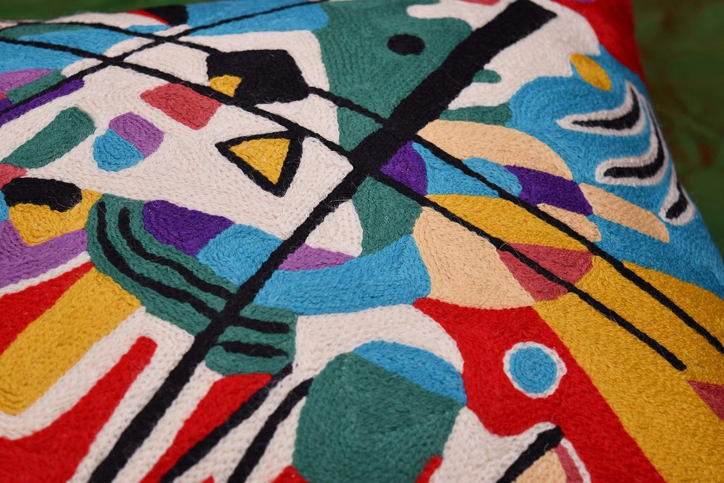 Kandinsky Modern Couch Pillow Cover - Red Painting | Abstract Toss Pillow | Modern Chair Cushion|