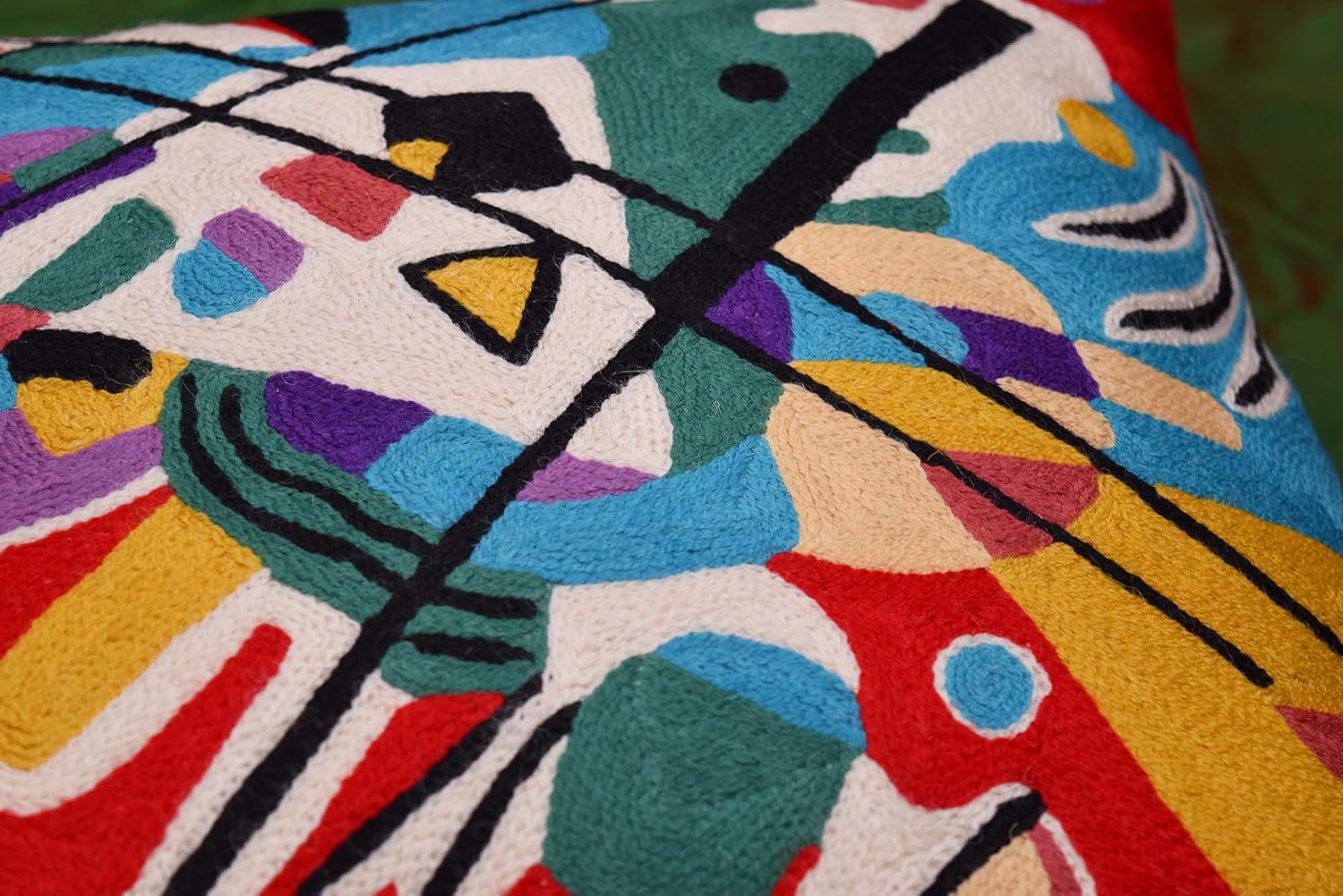 Kandinsky Modern Couch Pillow Cover - Red Painting | Abstract Toss Pillow | Modern Chair Cushion|