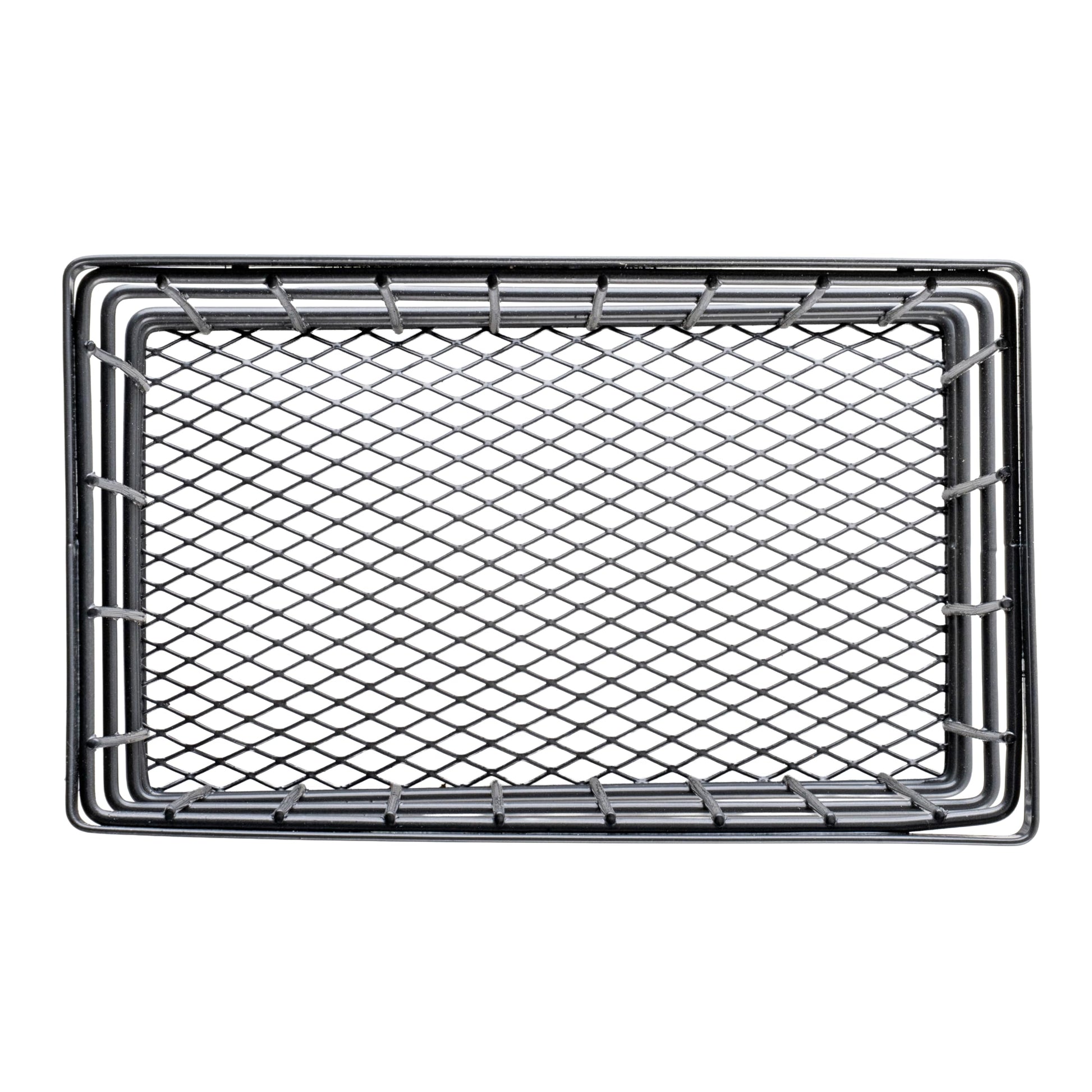 G.E.T. 7" x 4 1/4" Gray Rectangular Storage Metal Basket