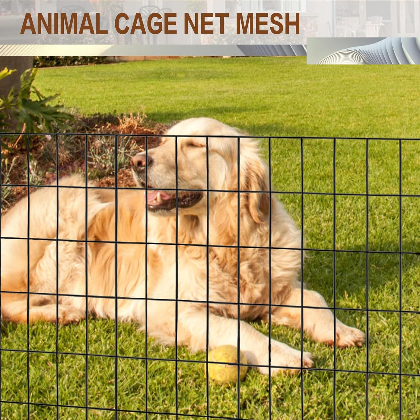 Tongmo 2 ft x 100 ft Black PVC Coated Welded Wire Fence, 16GA Garden Chicken Wire Fence Roll, Mesh