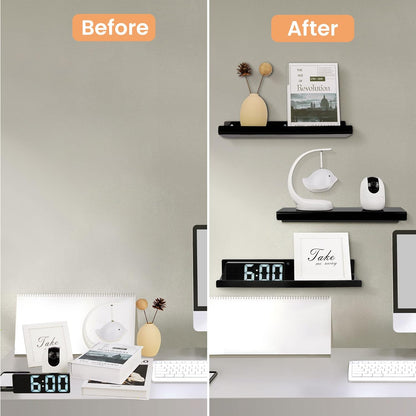 upsimples Acrylic Shelves for Wall Decor, 15" Display Shelf Perfume Organizer for Bathroom