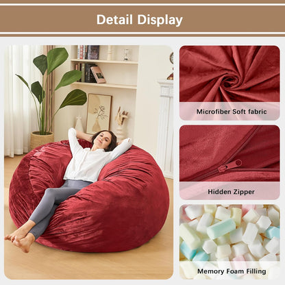 Bean Bag Chairs for Adults - Memory Foam Furniture BeanBag Chair - Kids/Teens Sofa with Soft Micro