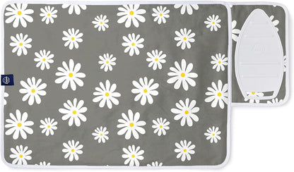 Encasa Homes Ironing Mat/Pad (Small 28"x20") with 3mm Padding & Silicone Iron Rest for Steam