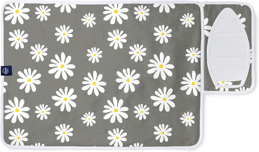 Encasa Homes Ironing Mat/Pad (Small 28"x20") with 3mm Padding & Silicone Iron Rest for Steam