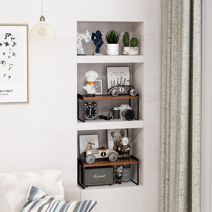 Mitus Shelf Organizer and Storage, Tiered Wood Cabinet Rack for The Kitchen Counter, Bathroom