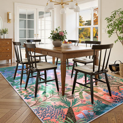 LIVEBOX Washable 6x9 Rug for Living Room, Soft Jungle Animal Print Rugs for Bedroom Aesthetic, Non