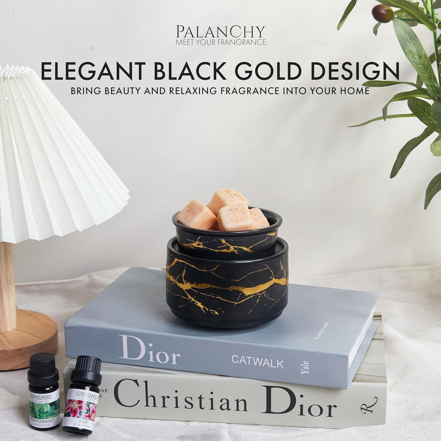 PALANCHY Wax Melt Warmer Ceramic 3-in-1 Oil Burner Electric Candle Wax Warmer Burner Melter