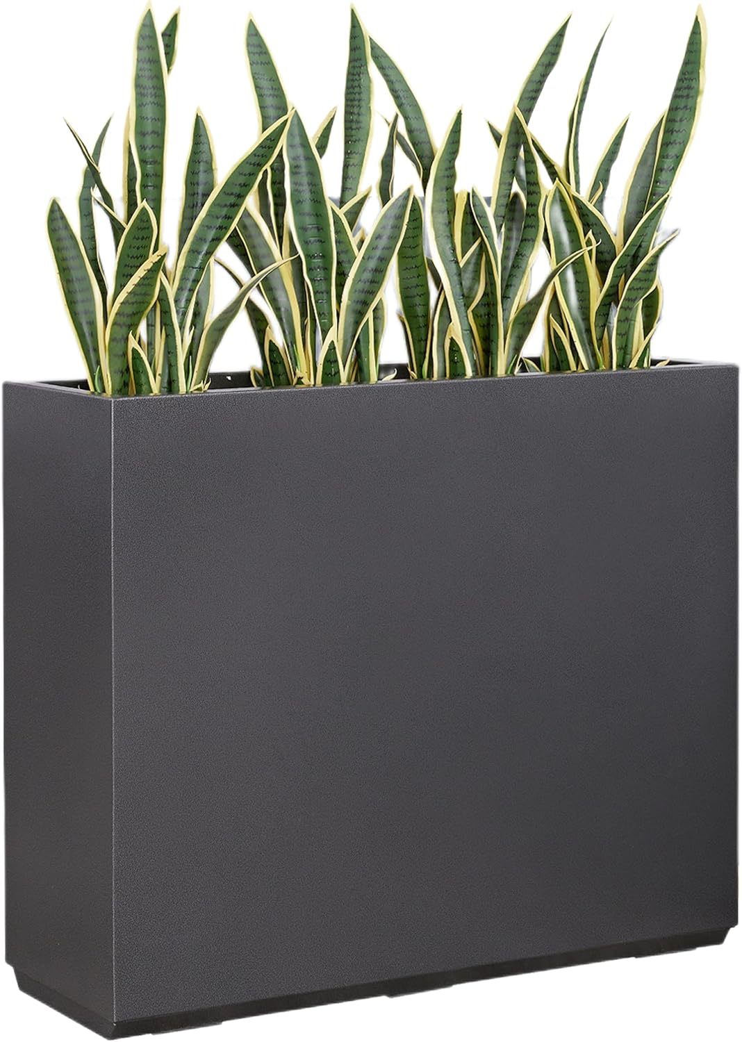 Metallic Heavy Planter for Outdoor Plants, 38Lx10Wx30H Inches Tall and Long Metal Divider Planter