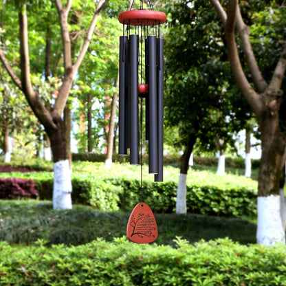 Memgift Memorial Wind Chimes for Outside- Sympathy Gift for Loss of Mom or Dad, Outdoor Keepsake