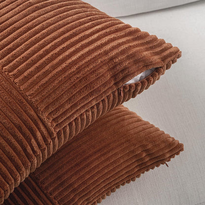 Fancy Homi 2 Packs Rust Samll Decorative Throw Pillow Covers 14x14 Inch with for Couch Bed, Rustic